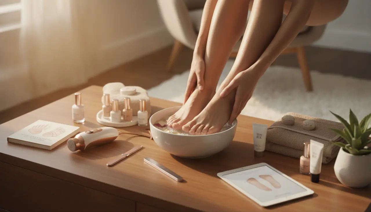 The Heel Guide visual guide for Home pedicure care, foot health maintenance, and consumer pedicure tools.